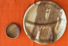 teller aus palmblatter